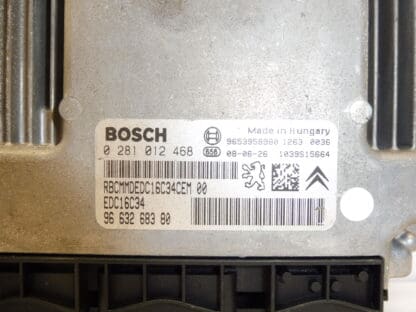Unit Bosch EDC16C34 Citroën Xsara Picasso 0281012468 9663268380