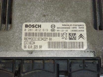 Control unit Bosch EDC16C34 1.6 HDI 0281012619 9661023980