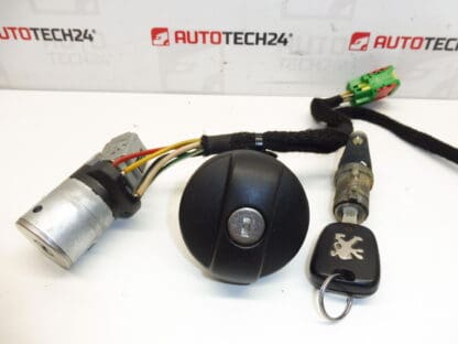 Switch box, set of locks, 1 key Peugeot 307 4162AS 4162X4