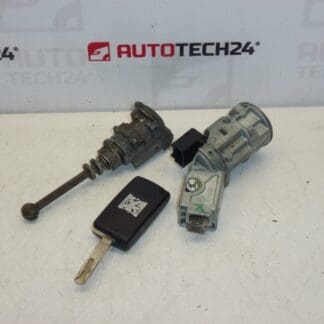 Switch box, door lock and one key Citroën Peugeot 4162EQ 4162EA