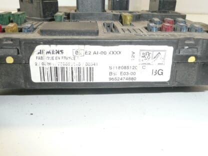 ECU Siemens BSI E03-00 Citroën Peugeot 9652474880 S118085120